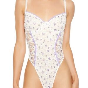 Lace Floral Lingerie Bodysuit
